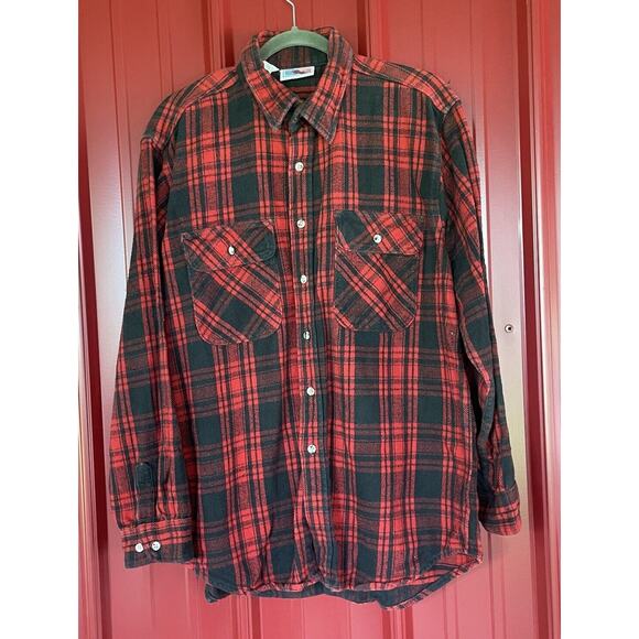 American Spirit Other - American Spirit Vintage Flannel Shirt‎ Buffalo Plaid Lumberjack USA Made Mens XL